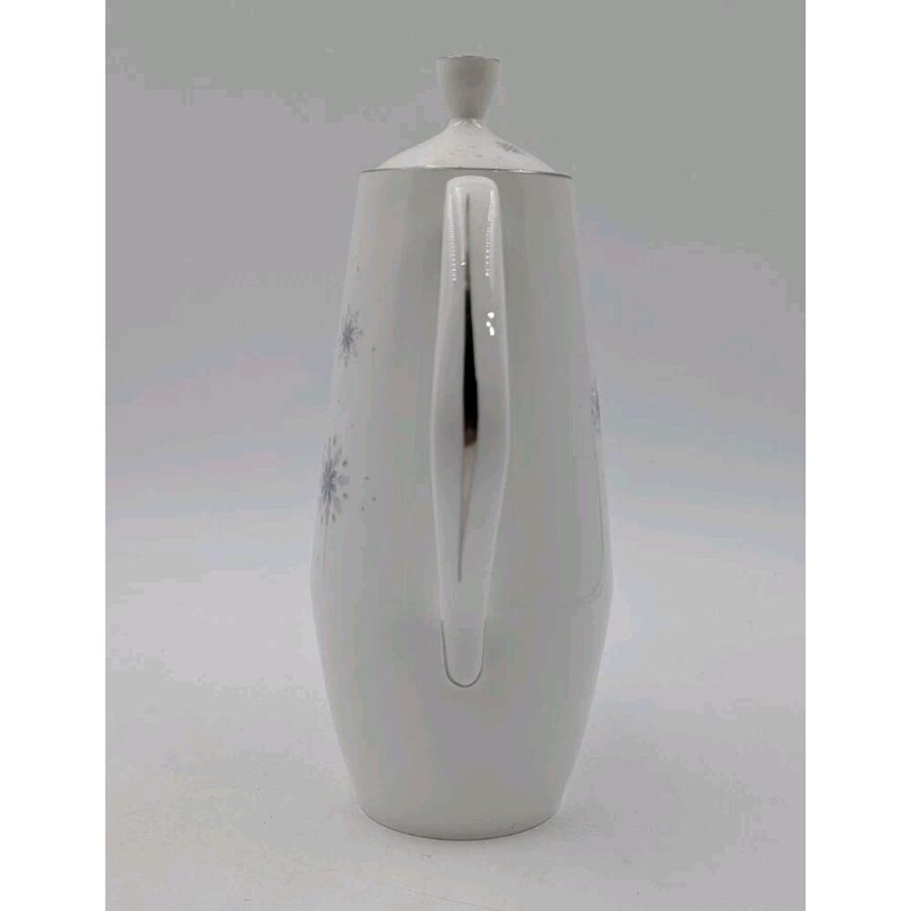 Royal Worcester Celeste Coffee Pot Bone China Snowflake Starburst England 10.5" - Picture 4 of 9